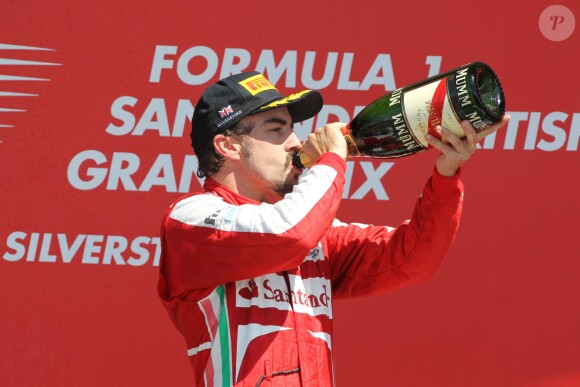 Fernando Alonso lors de sa victoire au Grand Prix de Silverstone, le 30 juin 2013