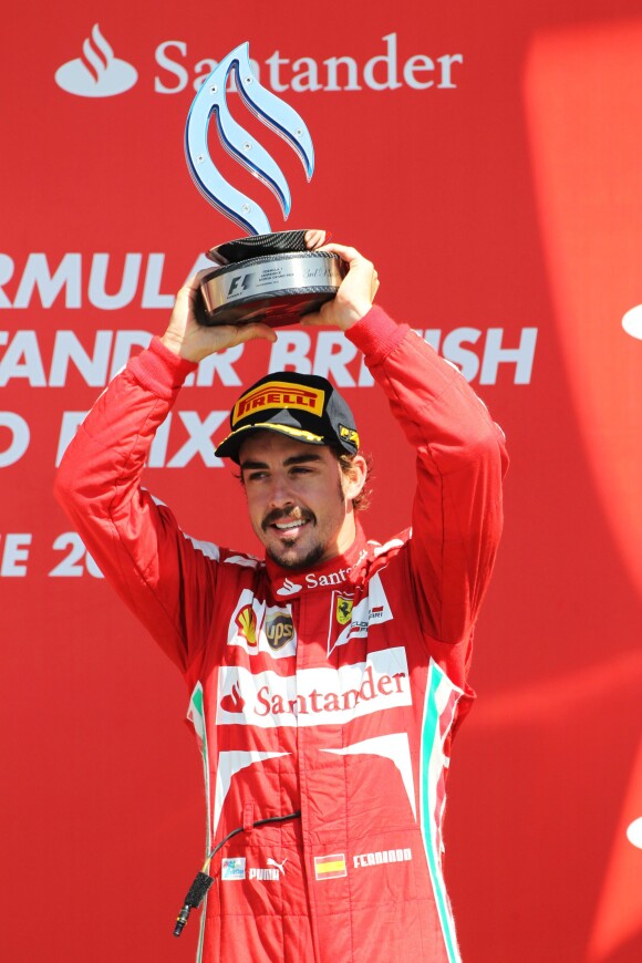 Fernando Alonso lors de sa victoire au Grand Prix de Silverstone, le 30 juin 2013