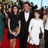 Jack Lang, sa femme Monique et leur fille Caroline - Montée des marches du film "Pour une poignée de dollars" pour la cérémonie de clôture du 67e Festival du film de Cannes le 24 mai 2014