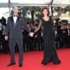 Edoardo Ponti et sa mère Sophia Loren - Montée des marches du film "Pour une poignée de dollars" pour la cérémonie de clôture du 67e Festival du film de Cannes le 24 mai 2014