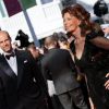 Sophia Loren et son fils Edoardo Ponti - Montée des marches du film "Pour une poignée de dollars" pour la cérémonie de clôture du 67e Festival du film de Cannes le 24 mai 2014
