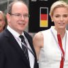 Le prince Albert et la princesse Charlene de Monaco au Grand Prix de Monaco de F1, le 25 mai 2014