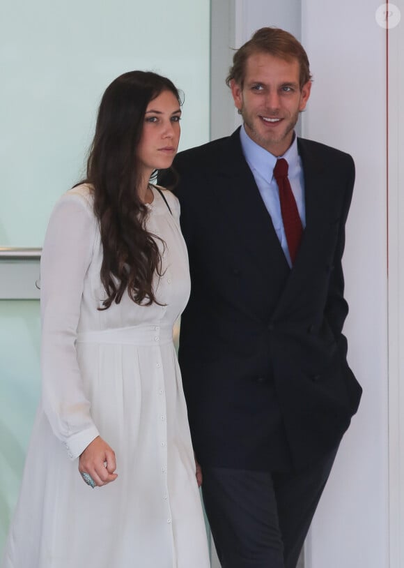 Andrea Casiraghi et sa femme Tatiana Santo Domingo lors du Grand Prix de Monaco de F1, le 25 mai 2014