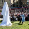 La reine Margrethe II de Danemark participait à l'inauguration de la statue du roi Christian Frederik à Oslo en Norvège le 18 mai 2014