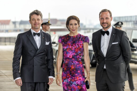 Crown Prince Frederik, Crown Prince Haakon, Crown Princess Mary, Queen Sonja and Queen Margrethe arrive at a Gala event in the Royal Opera in Copenhagen, Denmark on May 23, 2014. Photo by Dana Press/ABACAPRESS.COM24/05/2014 - Copenhagen