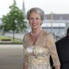 La reine Margrethe II de Danemark arrive à l'Opéra de Copenhague le 23 mai 2014 pour un gala en l'honneur du bicentenaire de la constitution norvégienne.