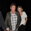 Charlize Theron et son compagnon Sean Penn vont dîner au restaurant avec des amis à Londres, le 26 mai 2014.