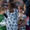 Kate Middleton en visite dans les Montagnes bleues, en Australie, le 17 avril 2014 avec le prince William. Sa robe Diane von Furstenberg lui a joué un sale tour...