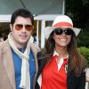 Karine Ferri et son frère David au Village Roland-Garros à Paris, le 27 mai 2014.