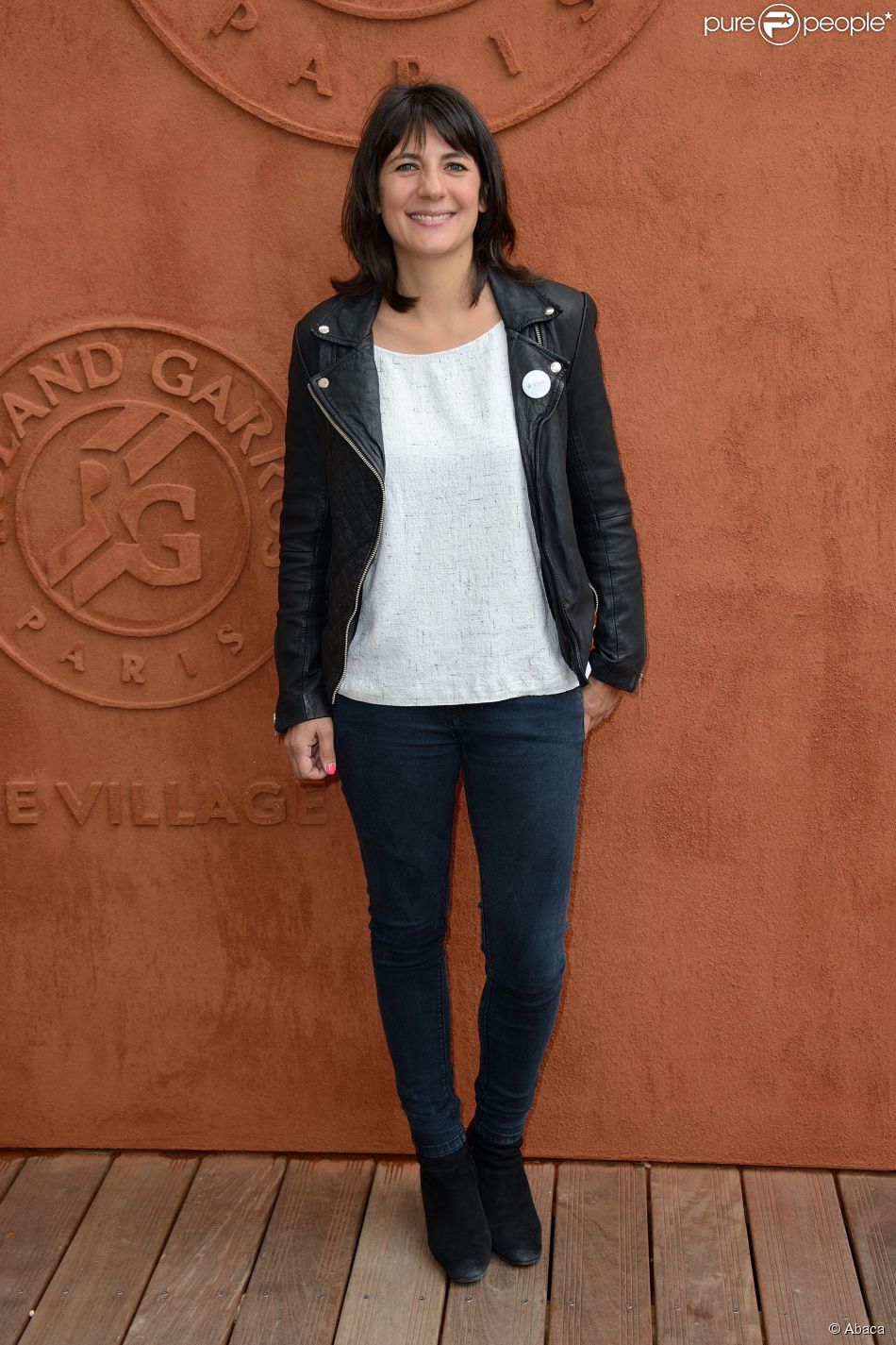 Estelle Denis au Village Roland-Garros à Paris, le 27 mai 2014. - Purepeople