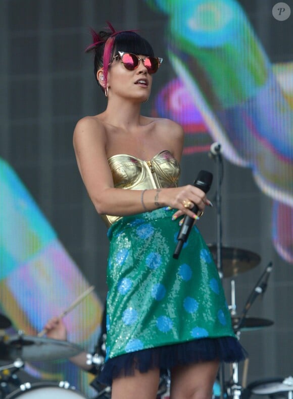 Lily Allen lors du festival de musique "Big Weekend" à Glasgow. Les 24 et 25 mai 2014.