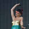 Lily Allen lors du festival de musique "Big Weekend" à Glasgow. Les 24 et 25 mai 2014.