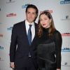 Isabella Orsini avec son mari le prince Edouard de Ligne de la Tremoïlle au 1er Gala Sport et Philanthropie, à Roland-Garros le 28 mai 2014. Le couple a eu quelques jours plus tôt son premier enfant, une petite princesse.