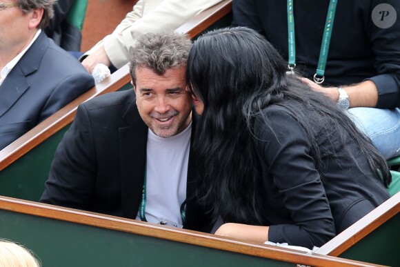 Jade Foret et Arnaud Lagardère lors des Internationaux de France à Roland-Garros à Paris, le 29 mai 2014