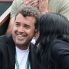Arnaud Lagardère et son épouse Jade lors des Internationaux de France à Roland-Garros à Paris, le 29 mai 2014