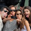Stéphane Plaza, Karine Le Marchand et sa fille Alya à Roland-Garros lors du cinquième jour des Internationaux de France à Paris le 29 mai 2014