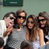 Stéphane Plaza, Karine Le Marchand et sa fille Alya à Roland-Garros lors du cinquième jour des Internationaux de France à Paris le 29 mai 2014