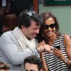 Stéphane Plaza et Karine Le Marchand à Roland-Garros lors du cinquième jour des Internationaux de France à Paris le 29 mai 2014
