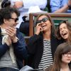 Karine Le Marchand et sa fille Alya, Stéphane Plaza à Roland-Garros lors du cinquième jour des Internationaux de France à Paris le 29 mai 2014