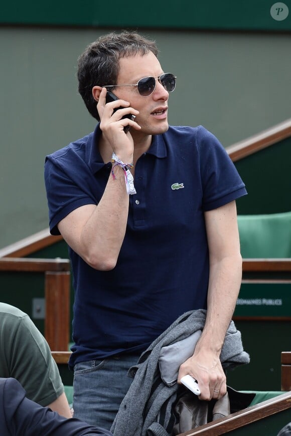 Marc-Olivier Fogiel à Roland-Garros lors du cinquième jour des Internationaux de France à Paris le 29 mai 2014