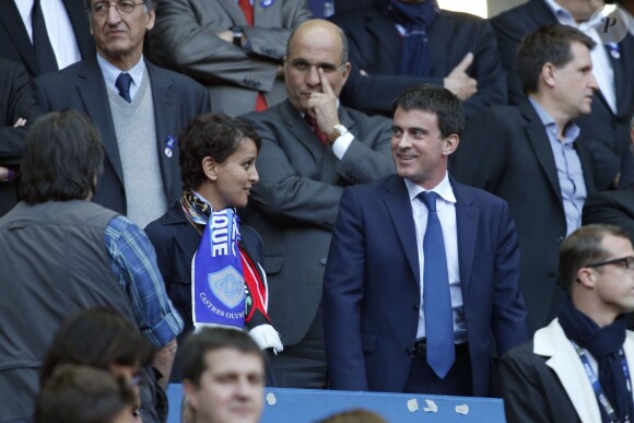 Manuel Valls et Najat Vallaud-Belkacem - Finale du Top 14 entre Toulon contre Castres (18-10) au Stade de France à Paris, le 31 mai 2014.