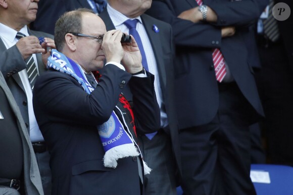 Le prince Albert II de Monaco - Finale du Top 14 entre Toulon contre Castres (18-10) au Stade de France à Paris, le 31 mai 2014.