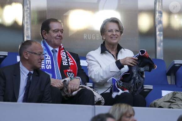 Michèle Alliot Marie et Patrick Ollier - Finale du Top 14 entre Toulon contre Castres (18-10) au Stade de France à Paris, le 31 mai 2014.