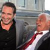 Jean Dujardin et Jean Paul Belmondo participent à la soirée de Gala caritative au profit de l'association "Des Cantines Scolaires pour les Enfants du Sahel" à Cannes au Five Seas Hotel, le 31 mai 2014.