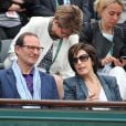 Ruth Elkrief et son mari Claude Czechowski  au tournoi de Roland-Garros à Paris, le 1er juin 2014.  