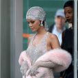 Rihanna et Melissa Forde se rendent au Lincoln Center pour assister aux CFDA Fashion Awards. New York, le 2 juin 2014.
