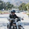 Johnny hallyday en Harley Davidson, à Los Angeles le 25 mai 2014.