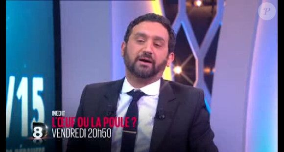 Cyril Hanouna dans L'Œuf ou la Poule sur D8. Emission diffusée le 6 juin 2014 à 20h50.