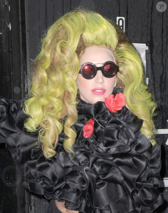 Lady Gaga arrive au Roseland Ballroom pour son dernier concert à New York, le 7 avril 2014. 