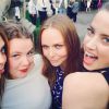 Cara Delevingne, Stella McCartney et Amber Heard lors de la présentation de la collection printemps 2015 de Stella McCartney, à l'Elizabeth Street Garden. New York, le 5 juin 2014.