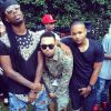 Chris Brown fête sa sortie de prison avec ses amis. Los Angeles, le 5 juin 2014.