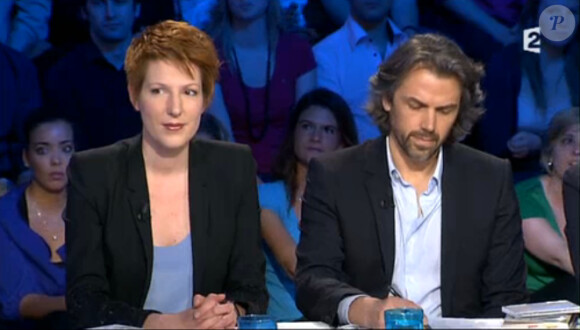 Natacha Polony et Aymeric Caron dans On n'est pas couché, le samedi 24 mai 2014.