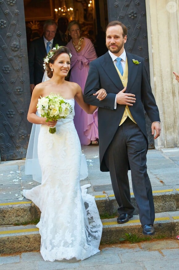 Mariage de Juan Zorreguieta, frère de Maxima des Pays-Bas, et Andrea Wolf, le 7 juin 2014 à l'église Servite de Vienne, en Autriche.