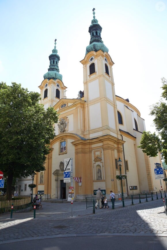 L'église catholique Servite à Vienne, en Autriche, où a eu lieu le mariage de Juan Zorreguieta, frère de la reine Maxima des Pays-Bas, et Andrea Wolf, le 7 juin 2014.