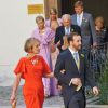 Mariage de Juan Zorreguieta, frère de la reine Maxima des Pays-Bas, et Andrea Wolf, le 7 juin 2014 à l'église Servite de Vienne, en Autriche.