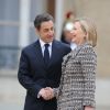 Nicolas Sarkozy et Hillary Clinton à l'Elysée, le 19 mars 2011.