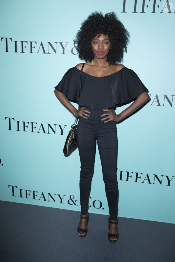 Inna Modja - Inauguration du Flagship Tiffany & Co sur l'avenue des Champs-Elysées à Paris le 10 juin 2014.