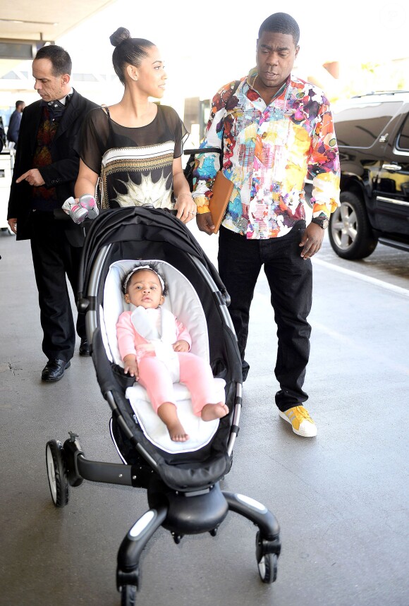 Tracy Morgan, sa fiancée et leur fille Maven à Los Angeles, le 28 mars 2014. 