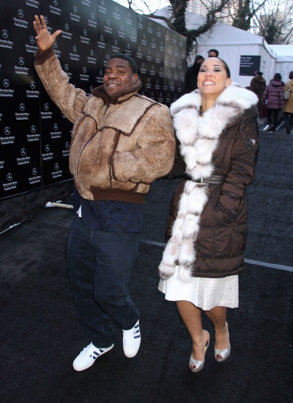 Tracy Morgan et sa fiancée Megan à New York, le 11 février 2014. 
