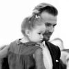 David Beckham et sa petite Harper en février 2014 lors du défilé de Victoria Beckham à New York
