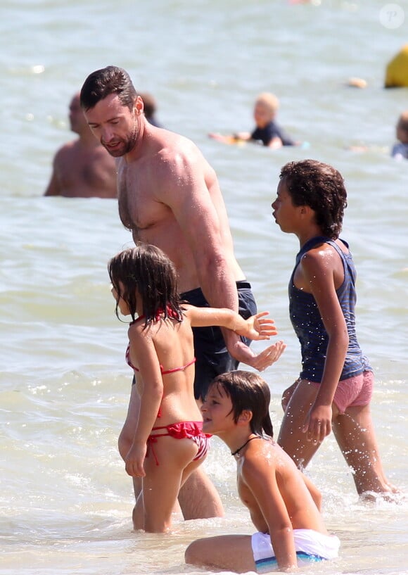 Hugh Jackman en vacances en famille dans le sud de la France en 2011