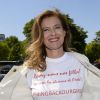 Valérie Trierweiler lors du nouveau rassemblement place du Trocadéro à Paris, le 17 mai 2014, pour réclamer la libération des 270 lycéennes enlevées par le groupe islamiste Boko Haram au Nigéria.