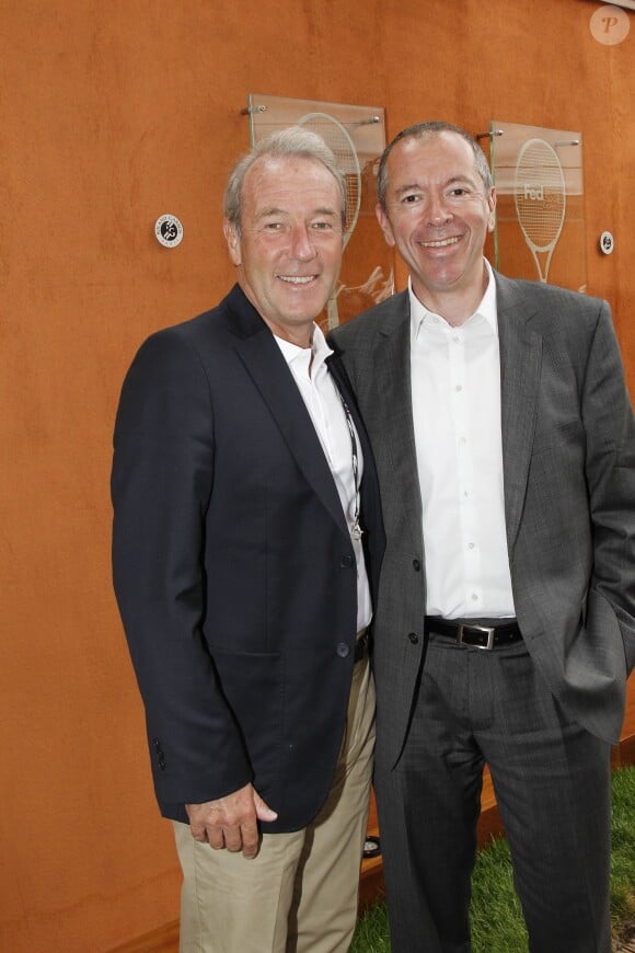 Robin Leproux (à droite) avec Christophe Chenut à Roland-Garros en 2012