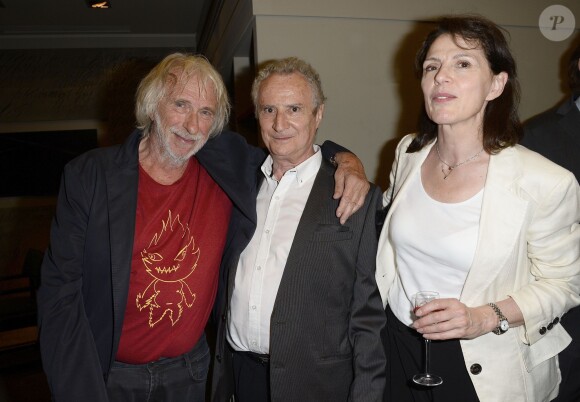 Pierre Richard, Daniel Prévost et sa compagne - Pierre Richard fête ses 80 ans à l'Olympia à Paris, le 13 juin 2014.