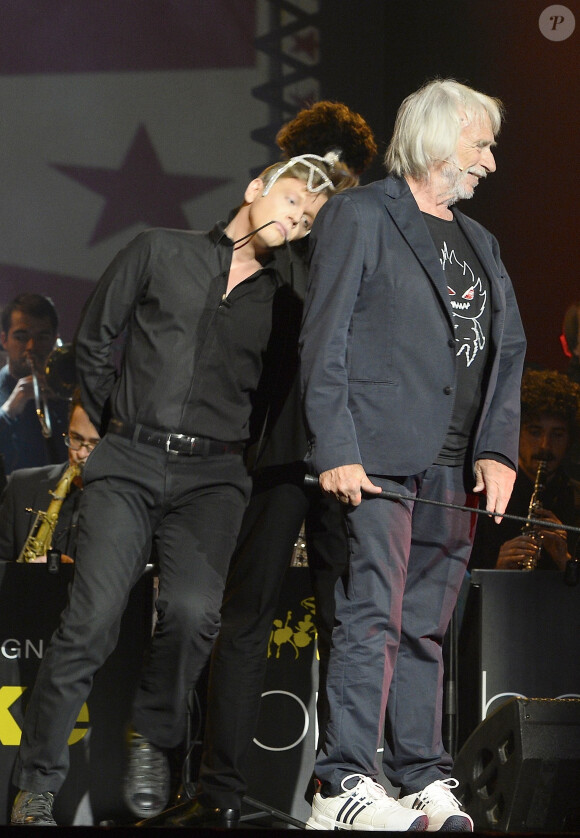 Alex Lutz et Pierre Richard - Pierre Richard fête ses 80 ans à l'Olympia, le 13 juin 2014.