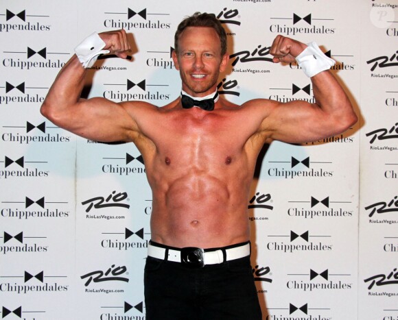 Ian Ziering joue à nouveau les Chippendales à Las Vegas, le 14 juin 2014.